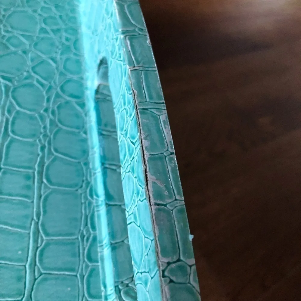 J.T. Rose & Co. teal vegan leather breakfast in bed tray